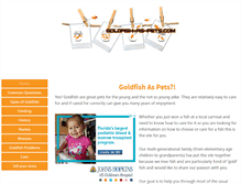 Tablet Screenshot of goldfish-as-pets.com